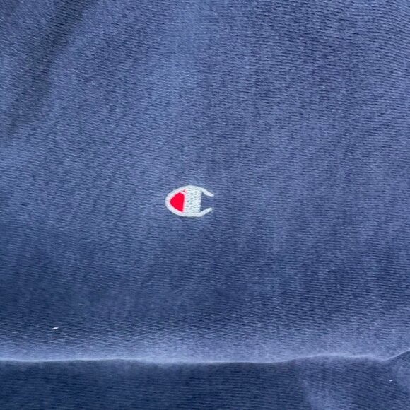 Vintage Champion Reverse Weave Sweatshirt โ Navy โ Embroidered C Logo โ Size XL - Picture 4 of 6